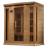 GOLDEN DESIGNS MAXXUS 4-PERSON NEAR ZERO EMF (UNDER 2MG) FAR INFRARED SAUNA (CANADIAN HEMLOCK)