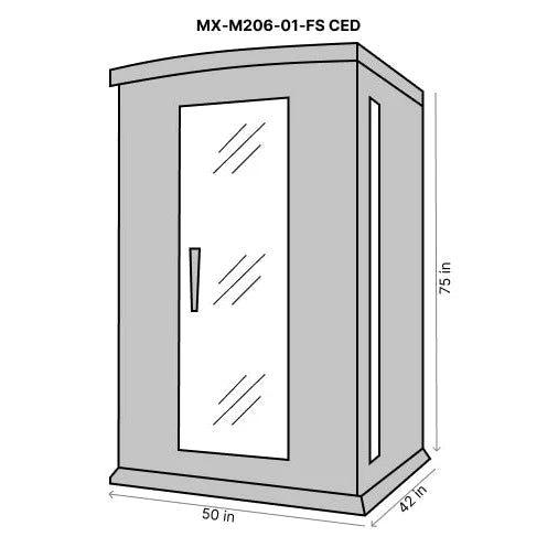 GOLDEN DESIGNS MAXXUS 2-PERSON FULL SPECTRUM NEAR ZERO EMF (UNDER 2MG) FAR INFRARED SAUNA