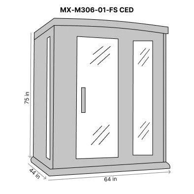 GOLDEN DESIGNS MAXXUS 3-PERSON FULL SPECTRUM NEAR ZERO EMF (UNDER 2MG) FAR INFRARED SAUNA (CANADIAN RED CEDAR)