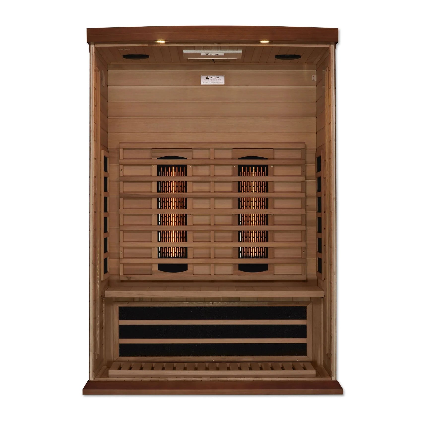 GOLDEN DESIGNS MAXXUS 2-PERSON FULL SPECTRUM NEAR ZERO EMF (UNDER 2MG) FAR INFRARED SAUNA