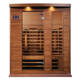 GOLDEN DESIGNS MAXXUS 3-PERSON FULL SPECTRUM NEAR ZERO EMF (UNDER 2MG) FAR INFRARED SAUNA (CANADIAN RED CEDAR)