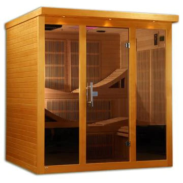 DYNAMIC SAUNAS MONACO 6-PERSON ULTRA LOW EMF (UNDER 3MG) FAR INFRARED SAUNA (CANADIAN HEMLOCK)