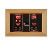 GOLDEN DESIGNS MAXXUS 3-PERSON LOW EMF (UNDER 8MG) FAR INFRARED SAUNA (CANADIAN RED CEDAR)